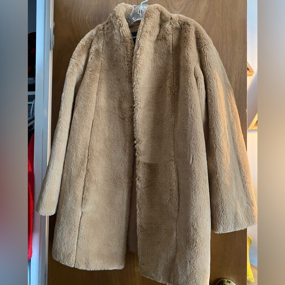 Express Tan Faux Fur Coat